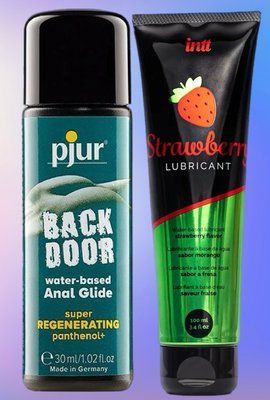 Набір лубрикантів pjur backdoor Regenerating 30 мл + Intt Strawberry (100 мл) LB509 фото