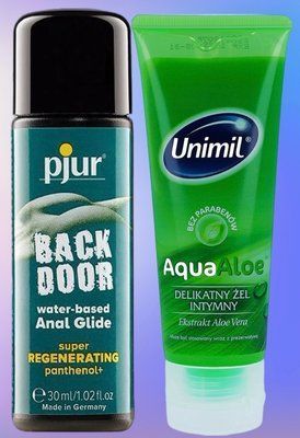 Набір лубрикантів pjur backdoor Regenerating 30 мл + Лубрикант Unimil Aloe 80 мл. LB459 фото