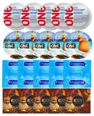 Набір 20 шт ONE Tattoo Touch + ONE Island Punch + Pasante Cooling + EXS CRAZY COLA SOS7255 фото