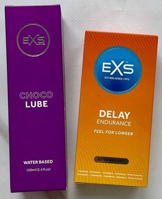 Комплект EXS Delay 12 шт - Лубрикант EXS Choco Lube Water Based 100 мл SOS3252 фото