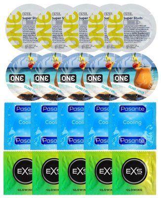 Набор 20 шт ONE Super Studs + ONE Island Punch + Pasante Cooling + EXS Glow in the Dark SOS7305 фото