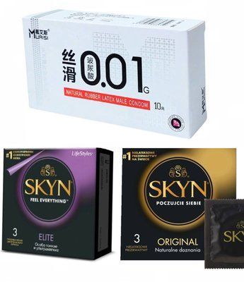 Набір 16 шт : Muaisi White 0,01 мм (10 шт) та Skyn - Elite 3 шт , Original 3 шт SOS306 фото