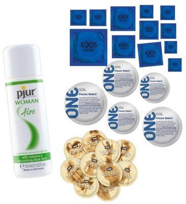 Комплект 27 шт One Vanish, Classic та EXS Cooling - Лубрикант pjur Woman Aloe (30 мл) SOS3402 фото