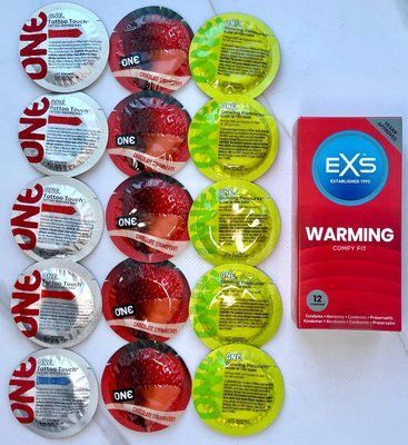 Набор 15 штук ONE Tattoo Touch, Flavor Waves, Glowing Pleasures + EXS Warming (12 шт.) SOS3952 фото