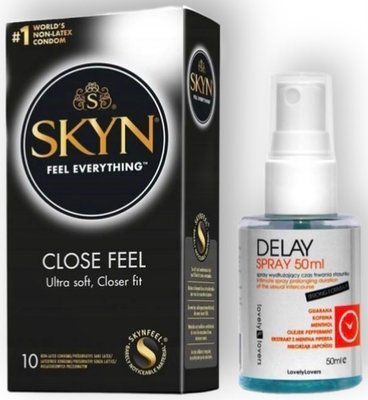 Набор из SKYN Close Feel (10 шт) + Пролонгатор LOVELY LOVERS DELAY SPRAY 50 ML SOS8950 фото