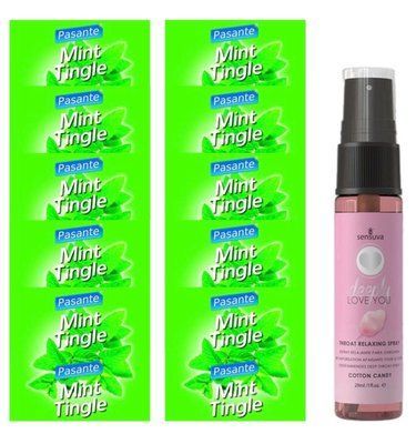 Комплект Pasante Mint Tingle 10 шт + Sensuva Deeply Love You Cotton Candy (29 мл) SOS13922 фото