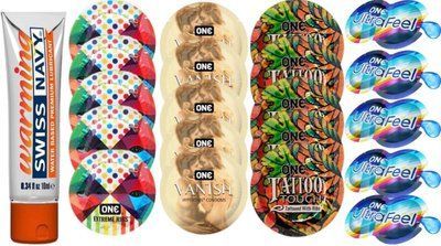 Набор из Swiss Navy Water-Based 10 мл + ONERibs + ONE Vanish + ONETattoo + ONE UltraFeel SOS8550 фото