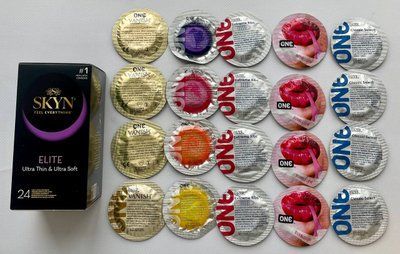 Набір 44 штук Skyn Elite + ONE Color Sensations, Extreme Ribs, Vanish, Flavor Waves, Classic SOS2252 фото