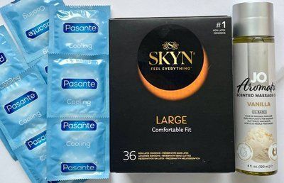 Комплект 46 шт SKYN Large - Pasante Cooling + System JO Aromatix Vanilla 120 мл SOS1651 фото