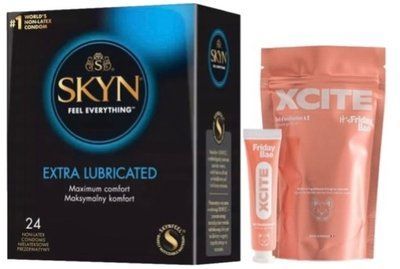 Набор из SKYN Extra Lube (24 шт) + Гель для секса для пар XCITE, 15 мл Friday Bae SOS10060 фото