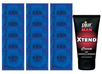 Комплект EXS Cooling 15 шт + pjur MAN Xtend Cream 50 мл SOS14573 фото