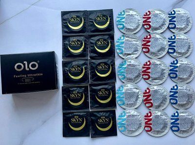 Набір 10 шт Skyn Original - 15 шт One Super Sensitive, Extreme Ribs, Classic - OLO Feeling Ultrathin 001 ( 10 штук) SOS2552 фото