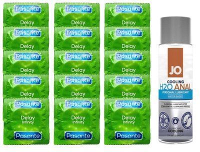 Комплект: Pasante Delay 15 шт + Лубрикант JO ANAL H2O COOLING (60 мл) SOS11063 фото