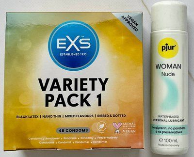 Набір EXS Mixed Variety Pack 1, 48 шт - Лубрикант pjur Woman Nude 100 мл SOS3202 фото