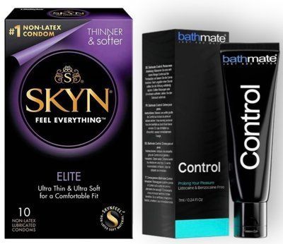 Набір з SKYN Elite 10 шт + Пролонгатор Bathmate Control 7 мл SOS8900 фото