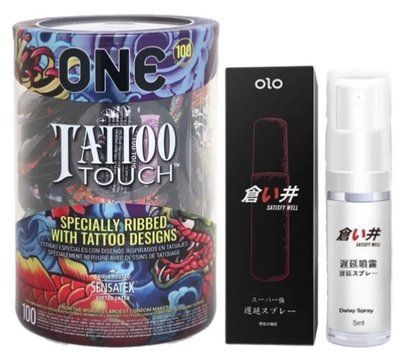 Набор из ONE Tattoo Touch, 100 шт + Пролонгатор OLO 5 мл satisfy well SOS9150 фото