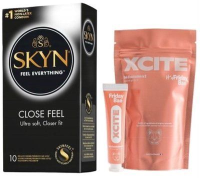 Набор из SKYN Close Feel (10 шт) + интимный гель для пар Friday Bae XCITE (15 мл) SOS9760 фото