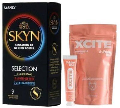 Набор из SKYN Selection (9 шт) + Гель для пар XCITE, 15 мл Friday Bae SOS9650 фото
