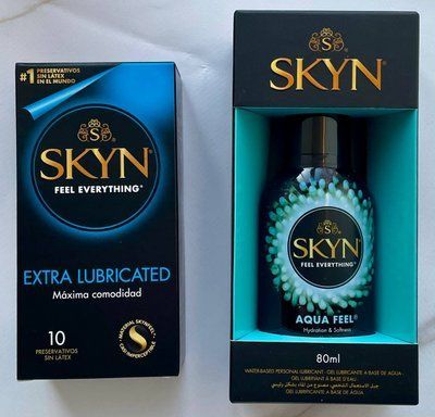 Набір Skyn Exstra Lube 10 шт + Лубрикант на водній основі SKYN AQUA FEEL, 80 мл SOS1206 фото