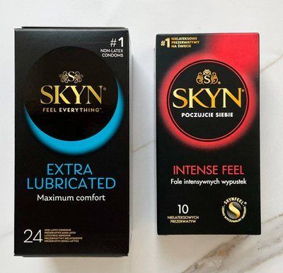 Комплект SKYN Exstra Lube 24шт+ Skyn Intense Feel 10 шт SOS2102 фото