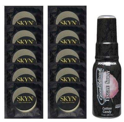 Комплект SKYN Pina Colada 10 шт + Doc Johnson GoodHead Tingle Spray Cotton Candy (29 мл) SOS13721 фото