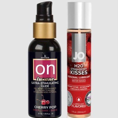 Sensuva Ultra-Stimulating On Insane Cherry Pop (57 мл) + JO Strawberry Kiss (30 мл) LB191 фото