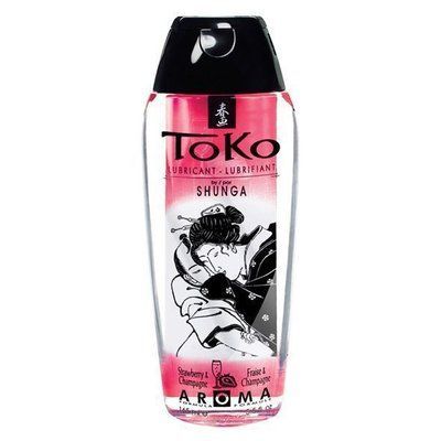 Лубрикант на водной основе Shunga Toko AROMA &ndash; Sparkling Strawberry Wine (165 мл), не содержит сахара SO2532 фото