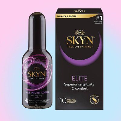 Набір Skyn Elite 10 шт + Лубрикант Skyn All Night Long 80 мл SOS4351 фото