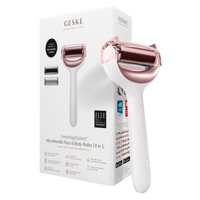 Електронний ролер для обличчя та тіла з мікроголками GESKE MicroNeedle Face&Body Roller 8в1 starlight HB0198 фото