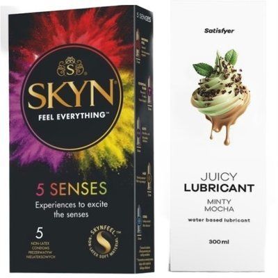 Набор Лубрикант Satisfyer Minty Mocha 300 мл + SKYN 5 Senses SOS12821 фото