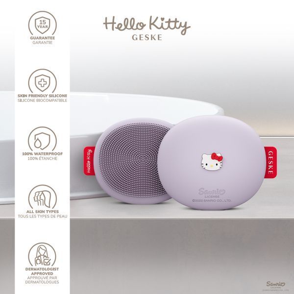 Щітка для обличчя GESKE Facial Brush 3в1 by Hello Kitty purple HB0237 фото