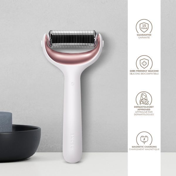 Електронний ролер для обличчя та тіла з мікроголками GESKE MicroNeedle Face&Body Roller 8в1 starlight HB0198 фото