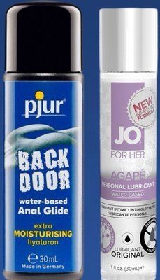Набір лубрикантів pjur backdoor Comfort water glide 30 мл + System JO AGAPE ORIGINAL (30 мл) LB206 фото
