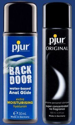 Набір лубрикантів pjur backdoor Comfort water glide 30 мл + pjur Original 100 мл, 2в1 LB375 фото