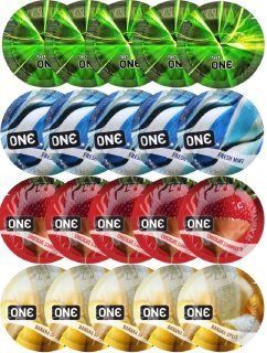 Набір з 20 шт One Glowing + ONE Fresh Mint + ONE Chocolate Strawberry + ONE Banana Split SOS8214 фото