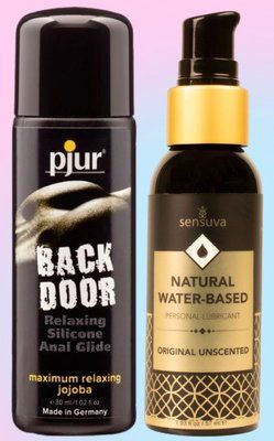 Набір лубрикантів pjur backdoor anal Relaxing jojoba silicone 30 мл+ Sensuva Natural Water-Based (57 мл) LB823 фото