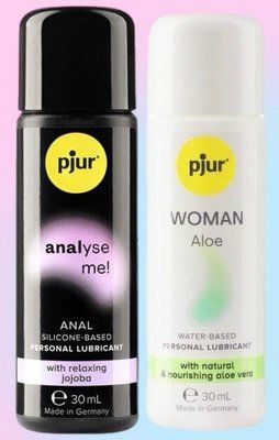 Набір лубрикантів pjur analyse me! Relaxing jojoba silicone 30 мл + pjur Woman Aloe 30 мл LB623 фото