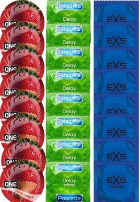 Набір 24 шт ONE Chocolate Strawberry + Delay Infinity + EXS Cooling SOS7519 фото