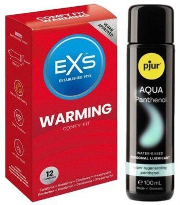 Набір EXS Warming (12 шт) + pjur Aqua Panthenol 100 мл SOS13486 фото