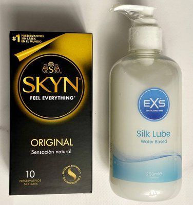 Набор SKYN ORIGINAL 10 шт + Лубрикант EXS Aloe vera silk lube 250 мл SOS1616 фото