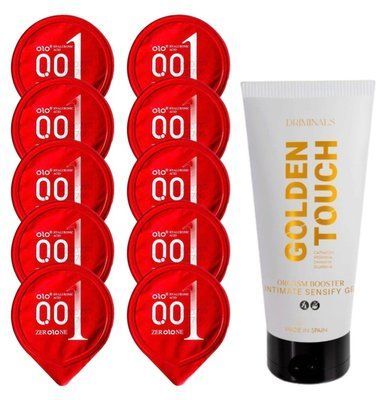 Комплект OLO 001 (червоні) 10 шт + Driminals Golden Touch Orgasm Booster 30 мл SOS14237 фото