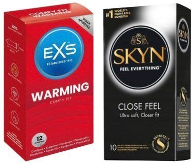 Набор з SKYN Close Feel 10 шт + EXS Warming, 12 шт SOS7868 фото