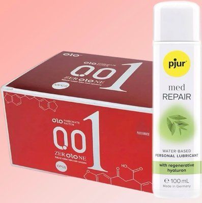 Набір OLO збуджуючі 001 (червоні) 10 штук+ Лубрикант pjur MED Repair glide 100 мл SOS4612 фото