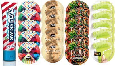 Набор из SwissNavy CoolingPeppermint 10мл + ONERibs + ONE Vanish + ONETattoo + ONE Color SOS8615 фото