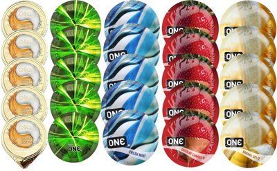 Набор из OLO Ice Durable + ONE Glowing + ONE Mint + ONEChocolateStrawberry + ONEBanana SOS8715 фото