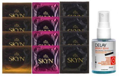 Комплект: Пролонгатор LOVELY LOVERS DELAY SPRAY 50 ML + 8 шт. SKYN + 4 шт. SKYN Original SOS10879 фото