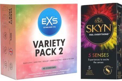Набор з SKYN 5 Senses + EXS Variety pack 2, набір 48 штук SOS7818 фото