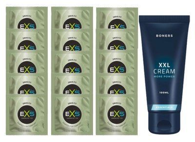 Комплект EXS Snug Fit 15 шт + Boners Penis XXL Cream, 100 мл SOS14889 фото