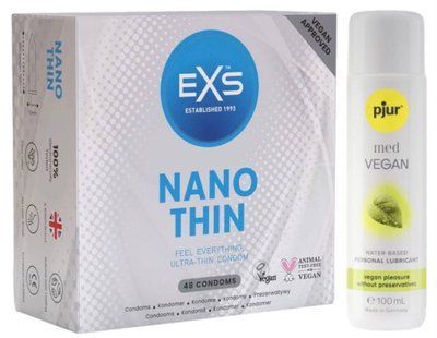 Набір EXS NANO Thin (48 шт) + pjur MED Vegan Glide 100 мл SOS13536 фото