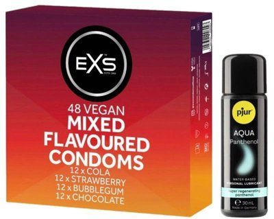 Набір EXS Mixed Flavoured (48 шт) + pjur Aqua Panthenol 30 мл SOS13436 фото